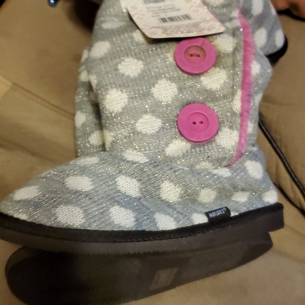 Muk Luks Girls Boots Malena Polka Dot size Big Gir